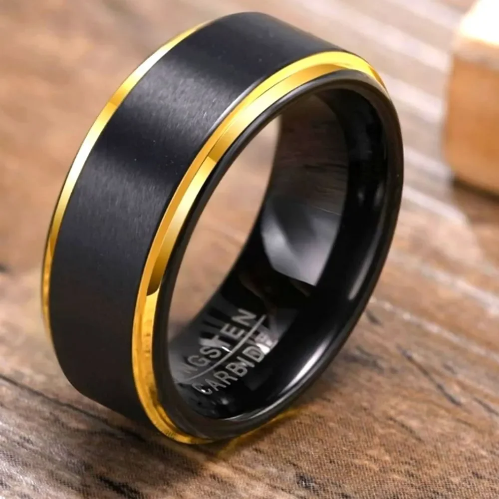 Tungsten Black & Gold Satin Finish with ION Plating